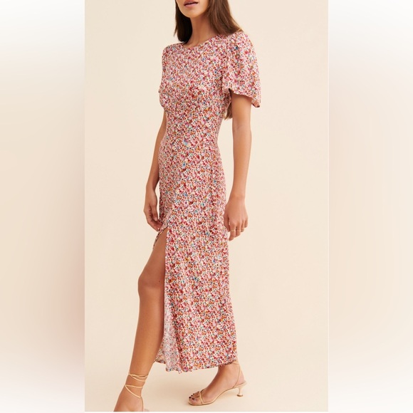 AFRM Jamie Open Back Floral Midi Dress – Size M - Picture 1 of 10